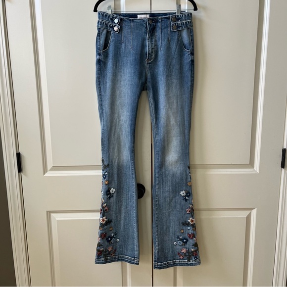 DRIFTWOOD Denim - Driftwood Wyatt High Waist Embroidered Flare Jeans 28 x 34
